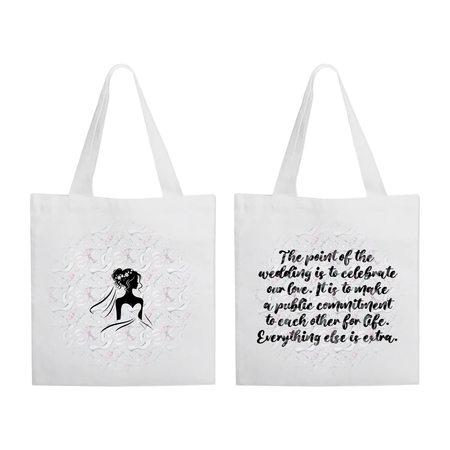Personalized Wedding Tote Bag with name