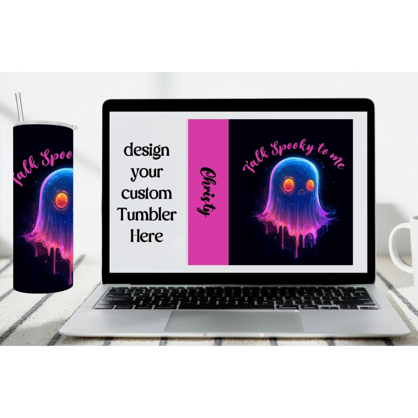 Talk Spooky To Me Personalized Tumbler