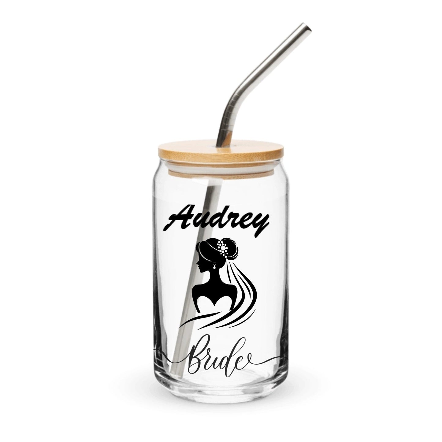 Wedding Can-Shaped Glass (16 oz)