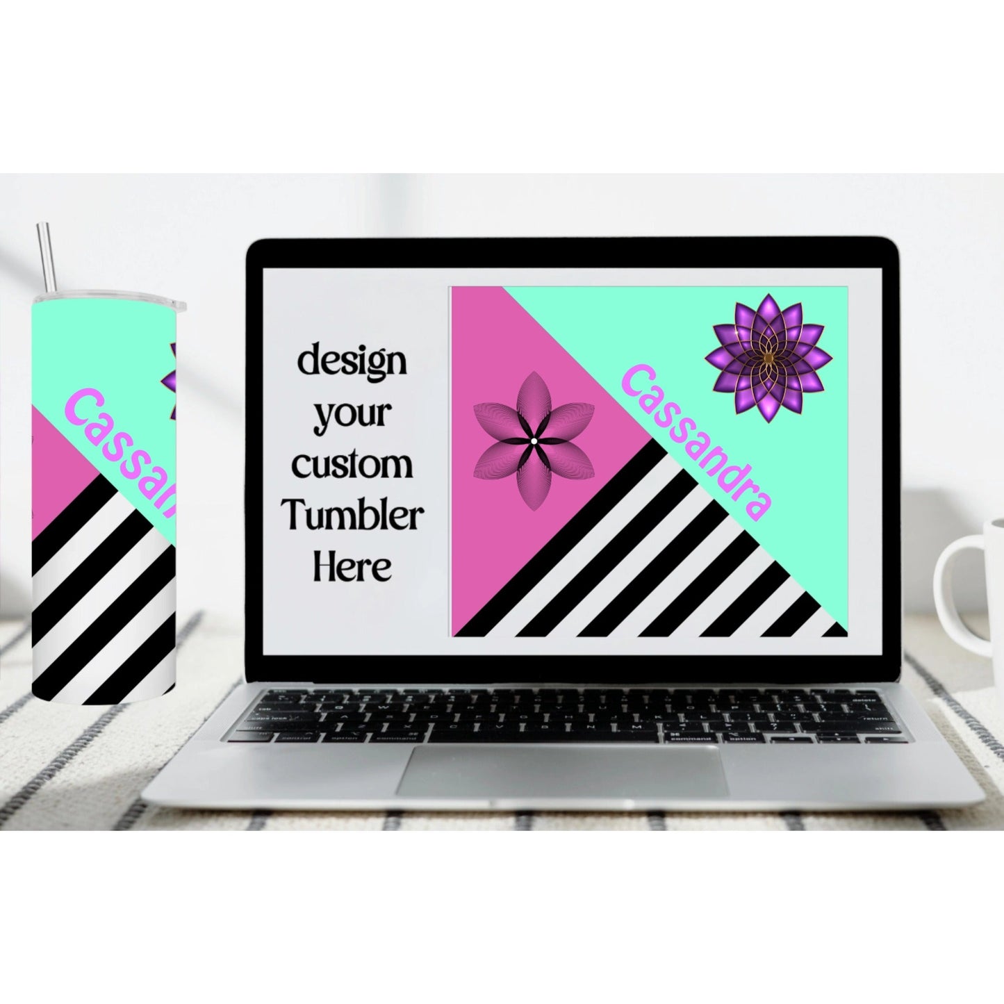 Bold & Modern - Geo Style Personalized Tumbler