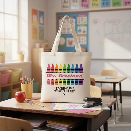 Personalized Teaching is a Work of Heart Tote Bag