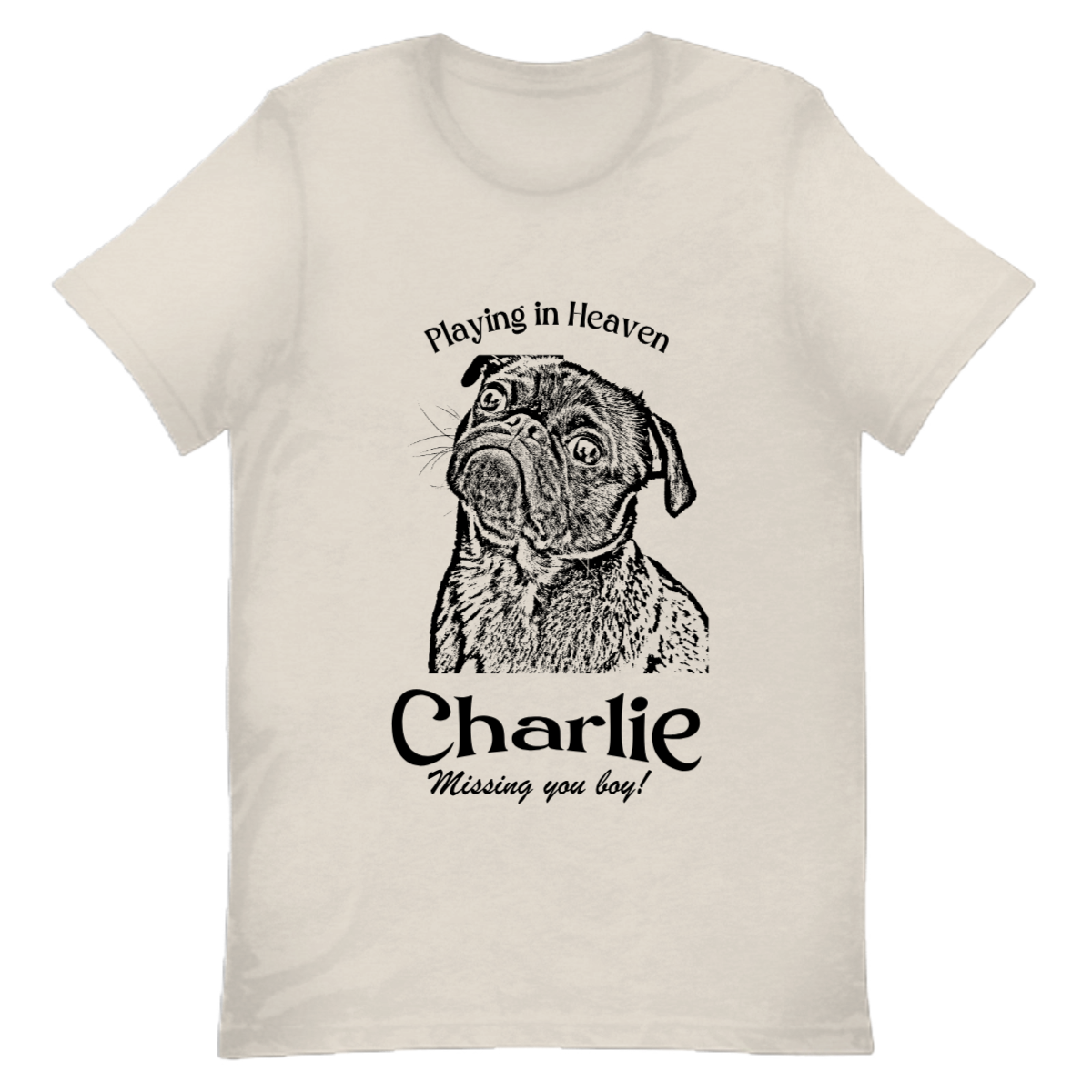 Pencil Portrait Tribute Tee – Personalized Memorial Shirt