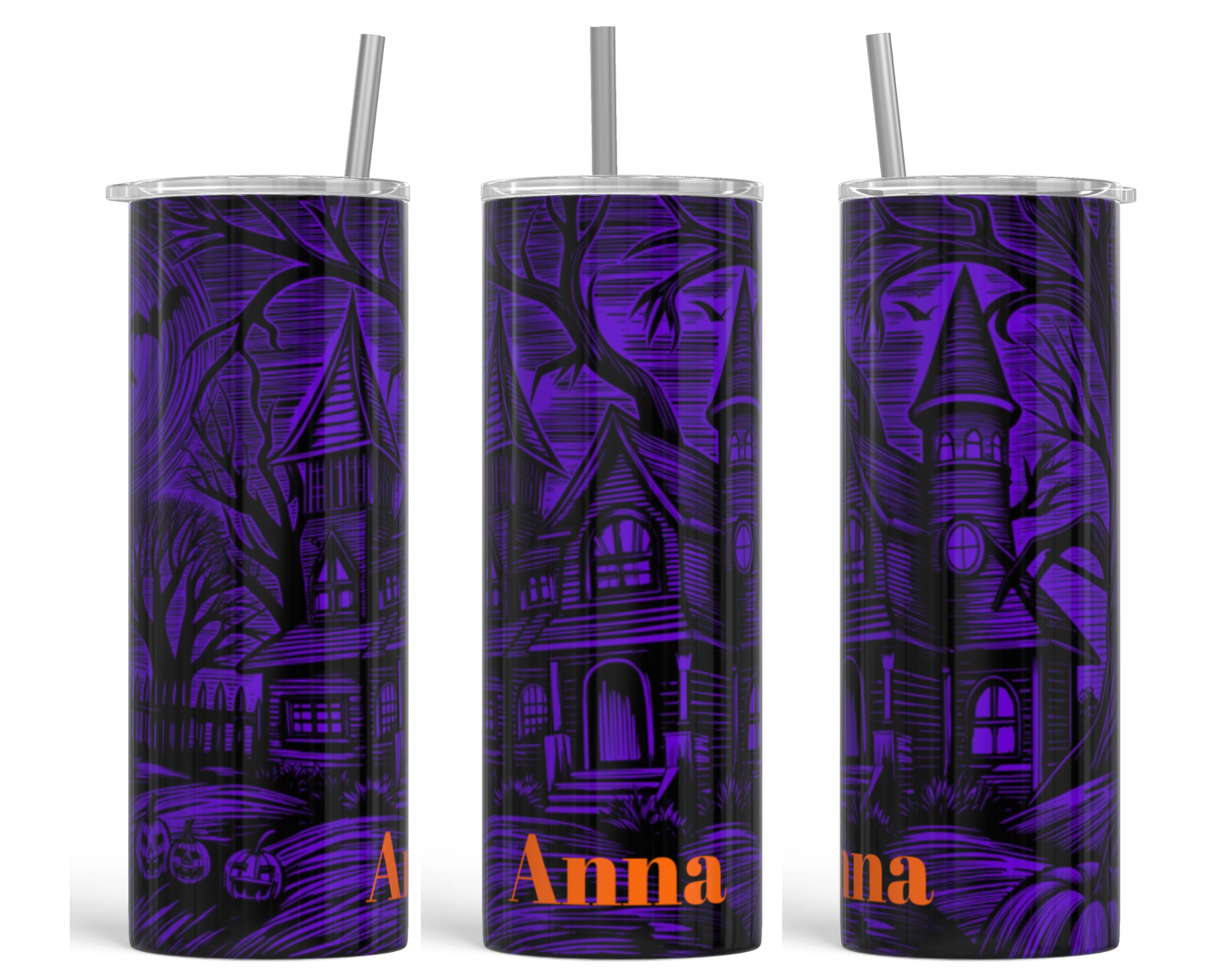 Haunted House Personalized Tumbler