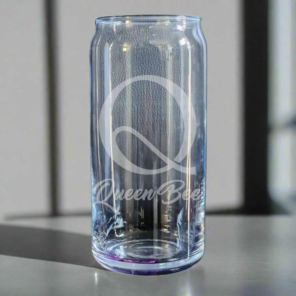 Sample Q Monogram Glass Etched and Personalized