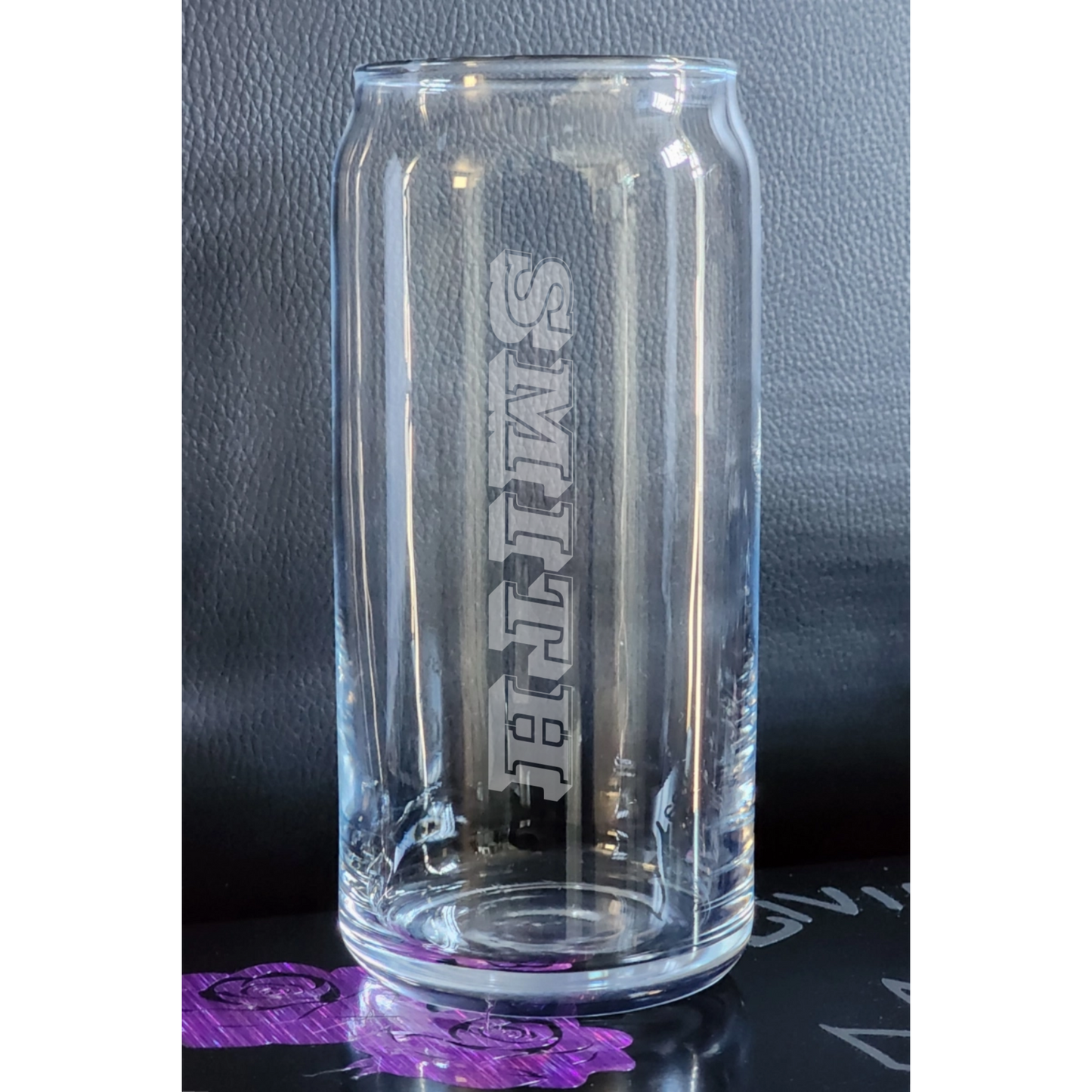 Text Glass Can ~ 20 ounce