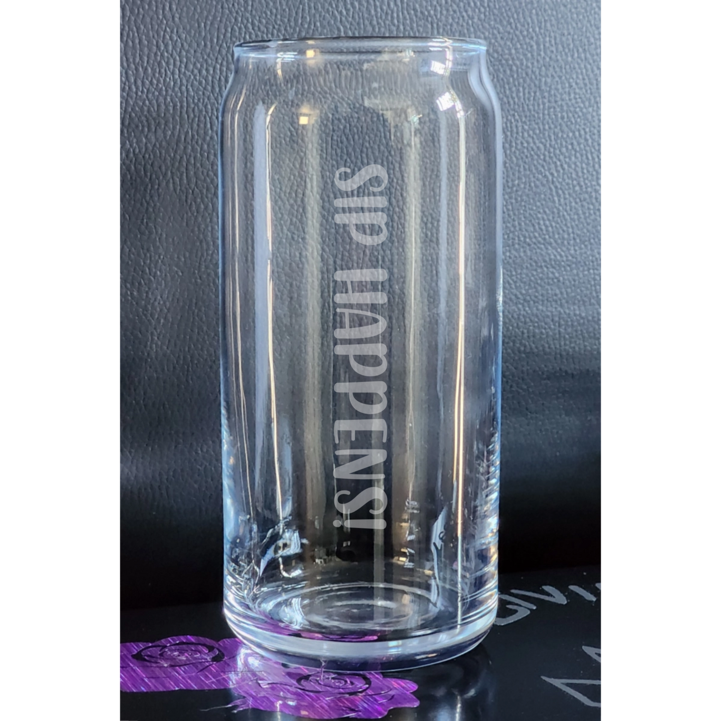 Text Glass Can ~ 20 ounce