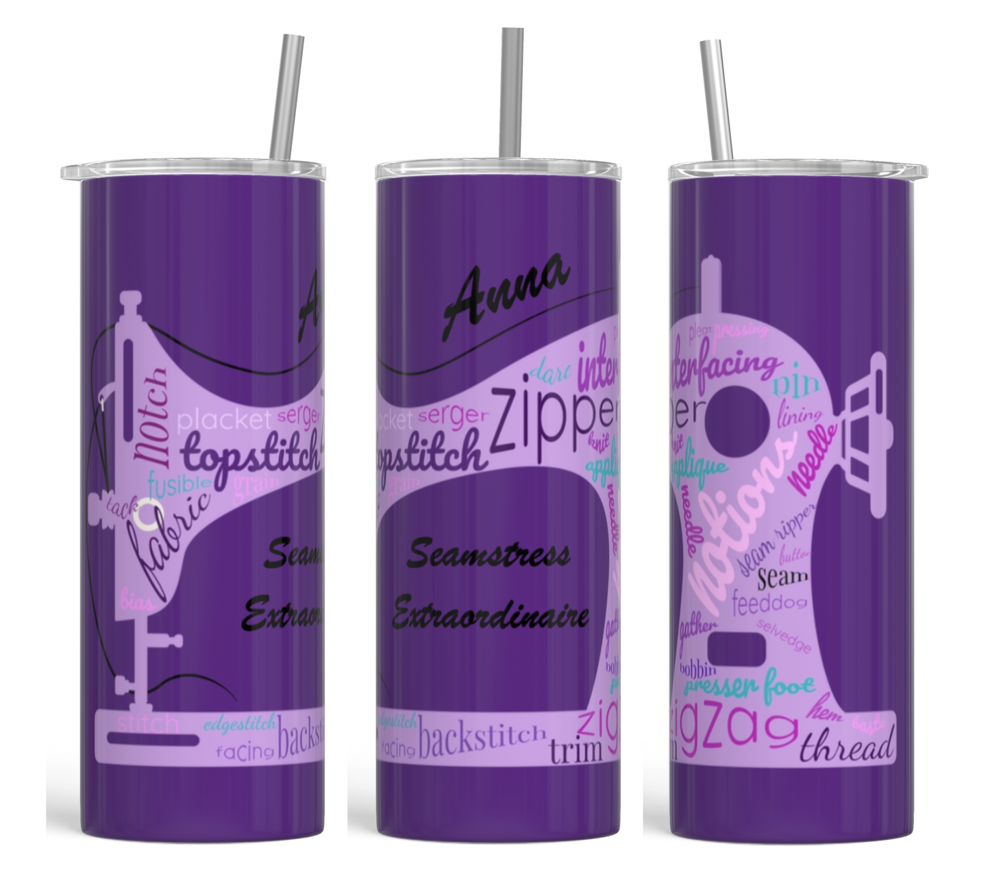 Seamstress Extraordinaire Personalized Tumbler