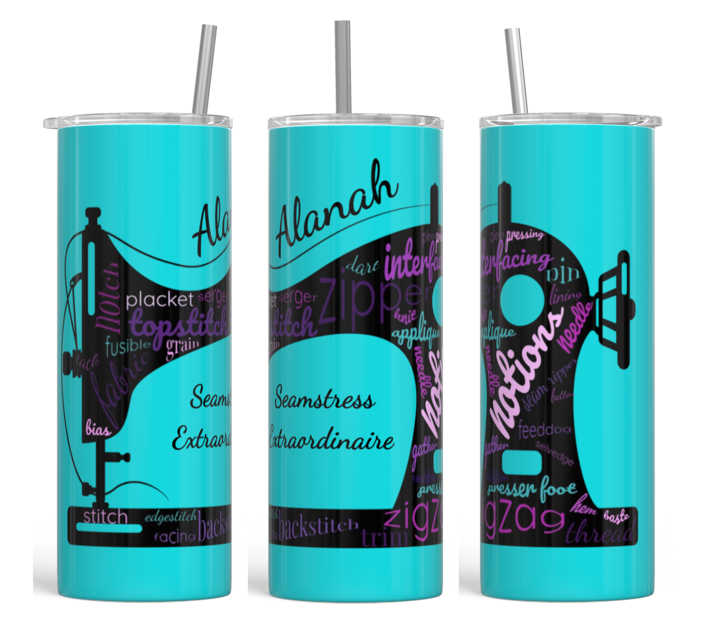 Seamstress Extraordinaire Personalized Tumbler