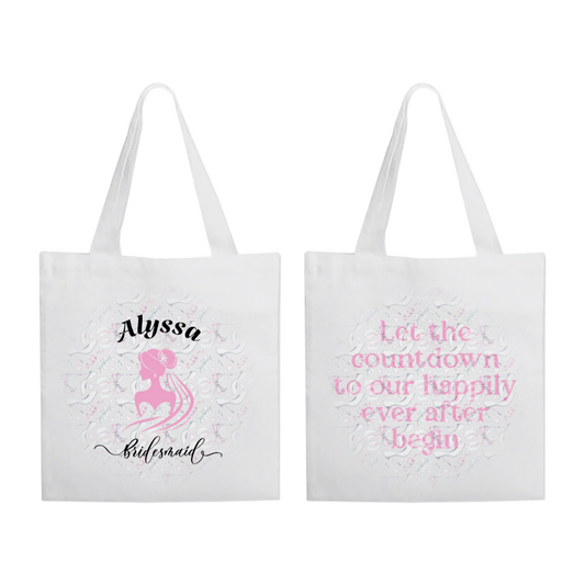 Personalized Wedding Tote Bag with name