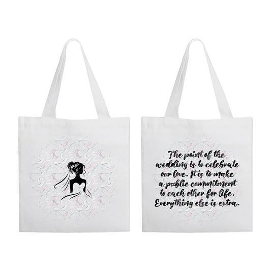 Personalized Wedding Tote Bag with name