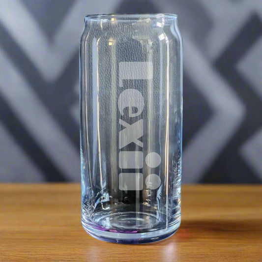 Etched Custom Personalized glass with Name