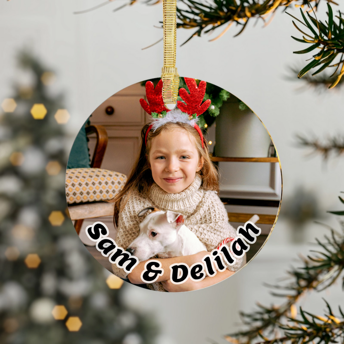 Personalized Glass Photo Ornament – Custom Keepsake or Suncatcher