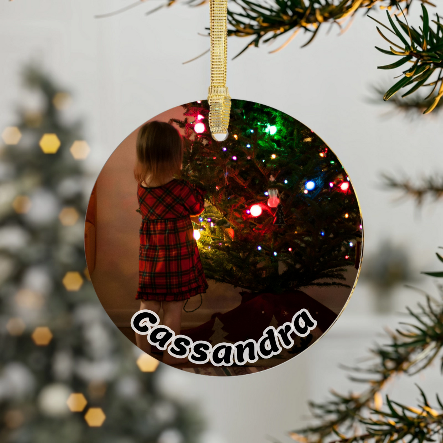 Personalized Glass Photo Ornament – Custom Keepsake or Suncatcher