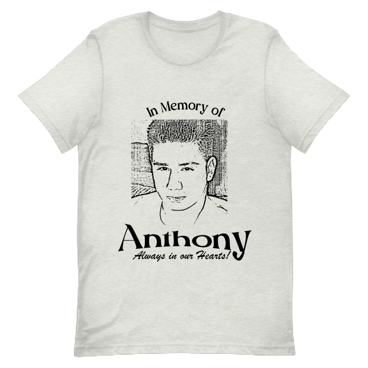 Pencil Portrait Tribute Tee – Personalized Memorial Shirt