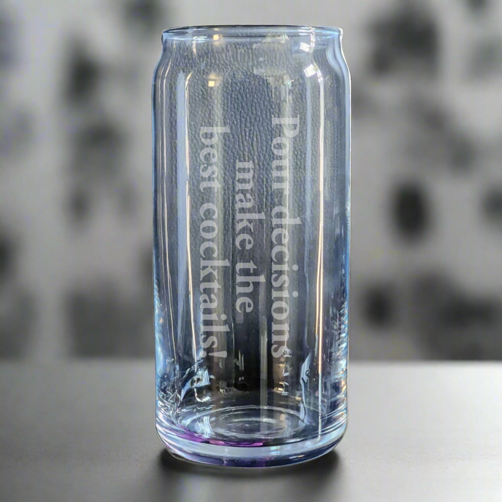 Sample Fun Quote glass personalized etched
