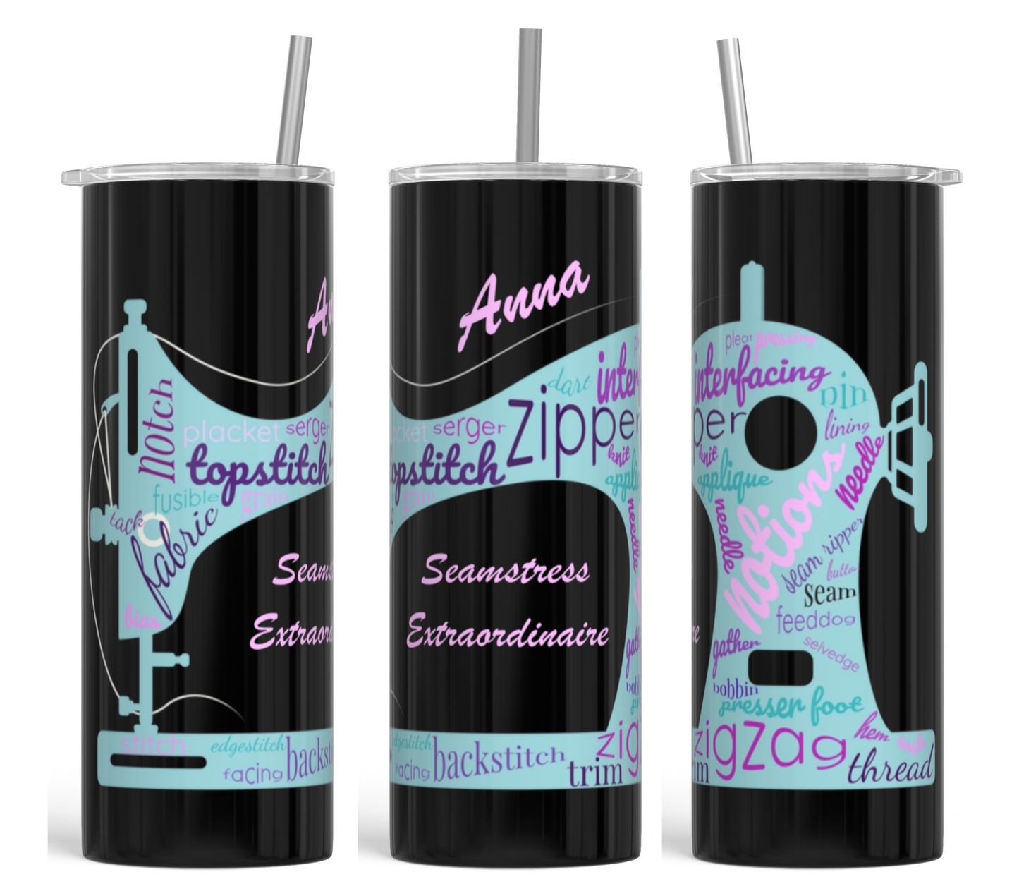 Seamstress Extraordinaire Personalized Tumbler