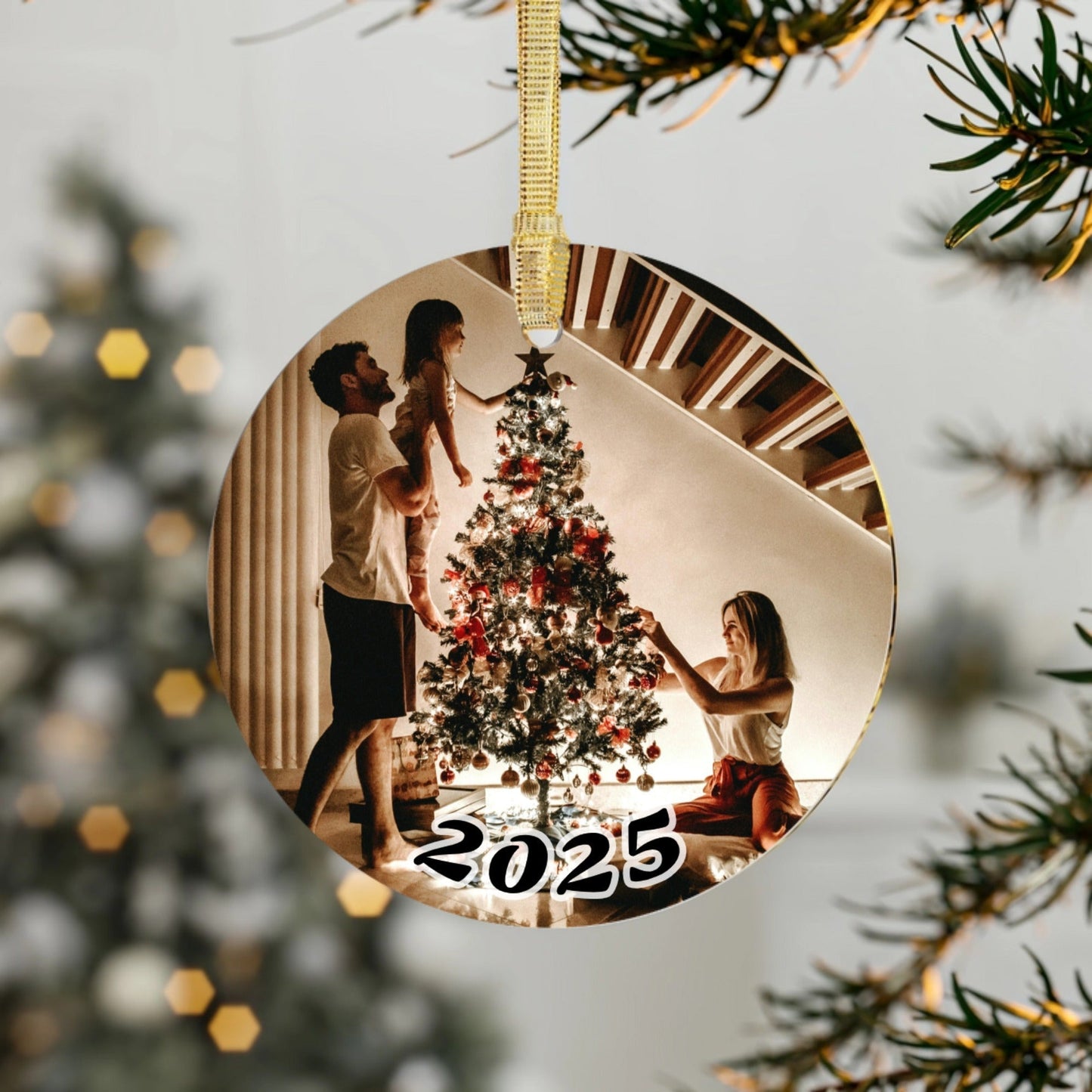 Personalized Glass Photo Ornament – Custom Keepsake or Suncatcher