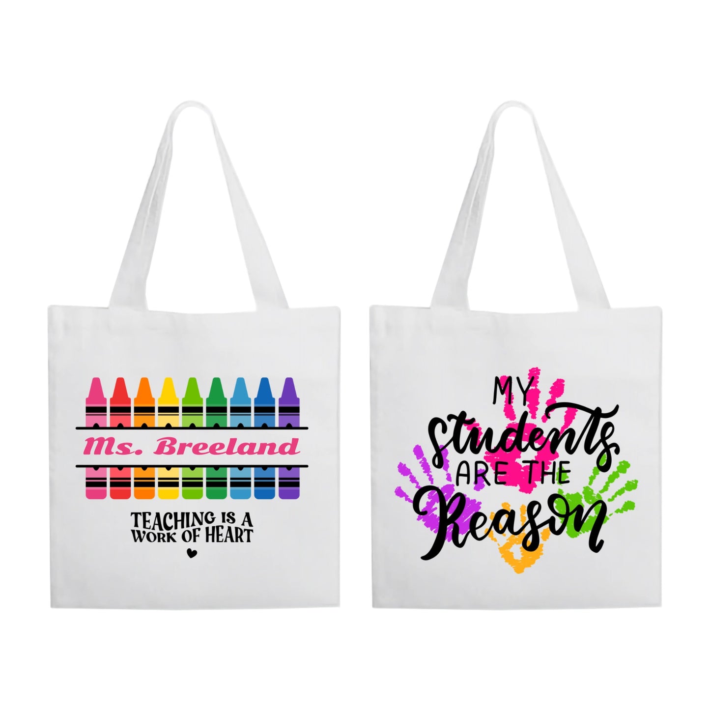 Personalized Teaching is a Work of Heart Tote Bag