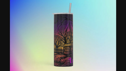 Haunted House Personalized Tumbler