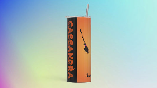 Spooky and Sweet Personalized Tumbler 🐈‍⬛